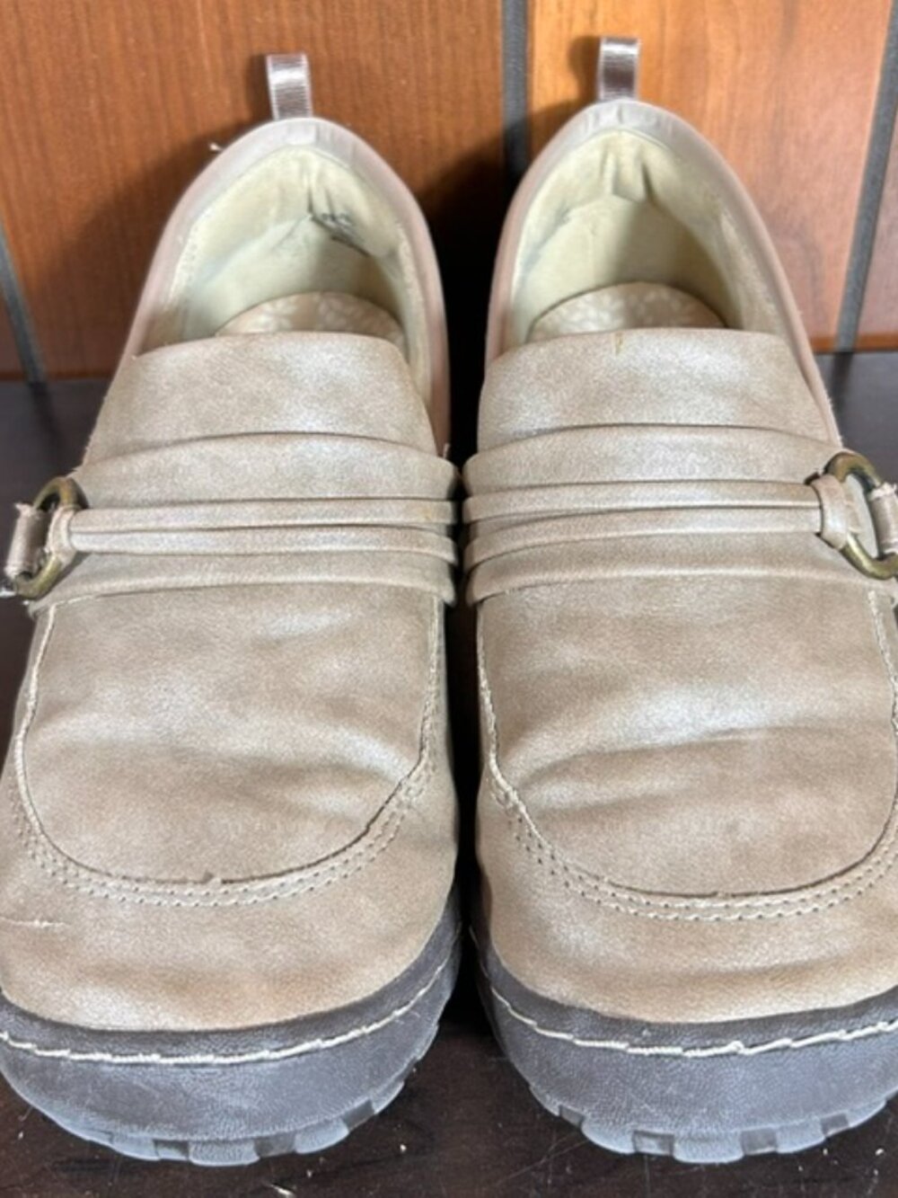 JBU By Jambu Phoebe Comfort Shoes Womens Sz 9 Taupe/Beige Slip-On Loafers
